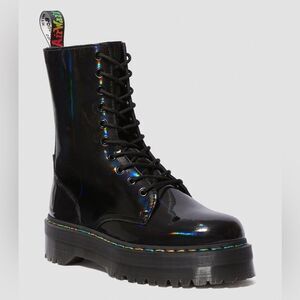 Dr. Martens Jadon Hi Rainbow Patent Platform Boots